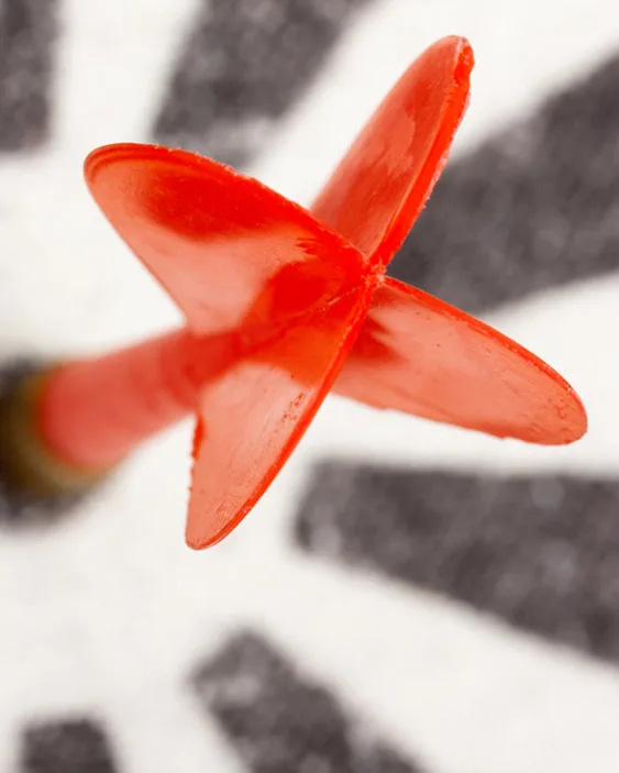 A dart on a target